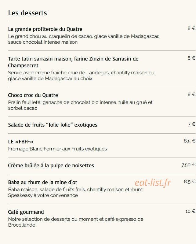 Le Quatre — carte page 5