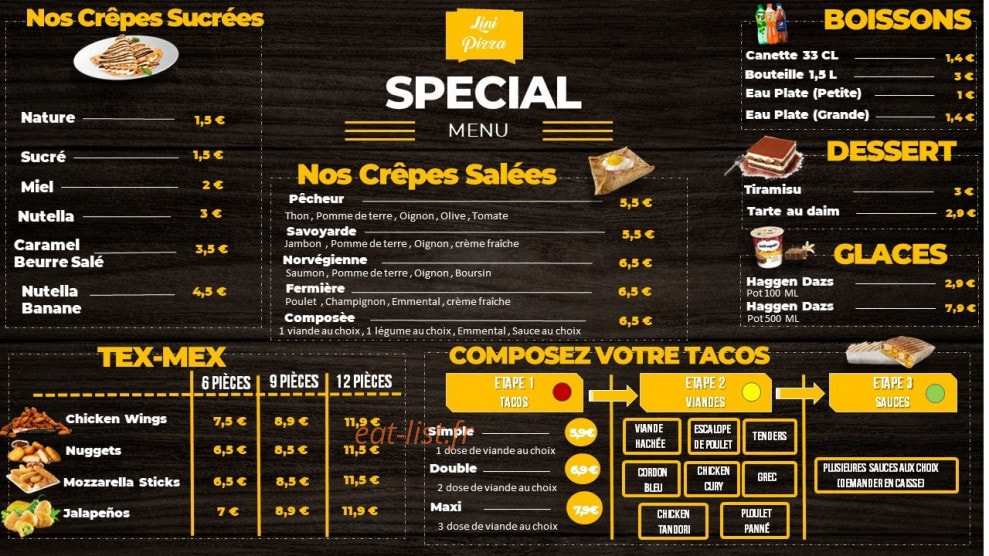 Lini pizza — carte page 3