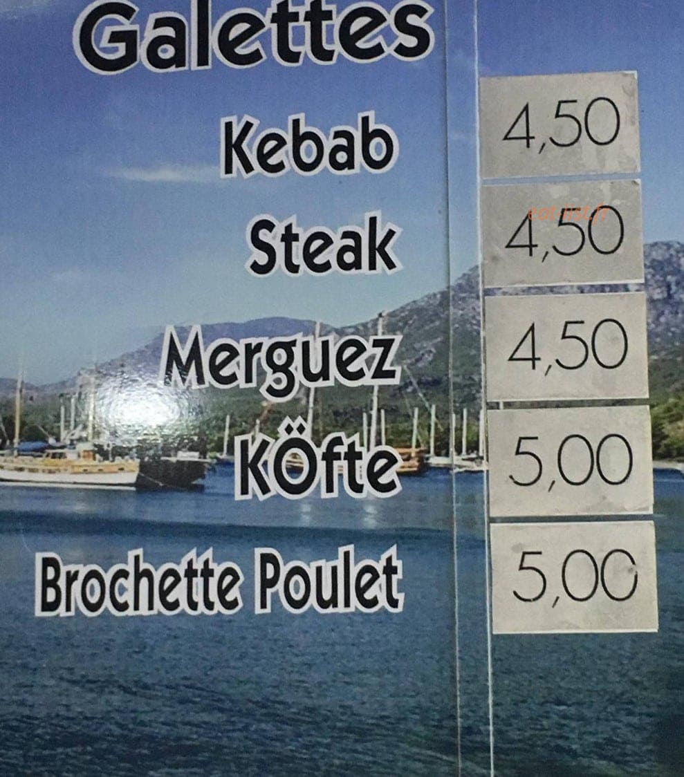 Turkuaz Snack — carte page 1