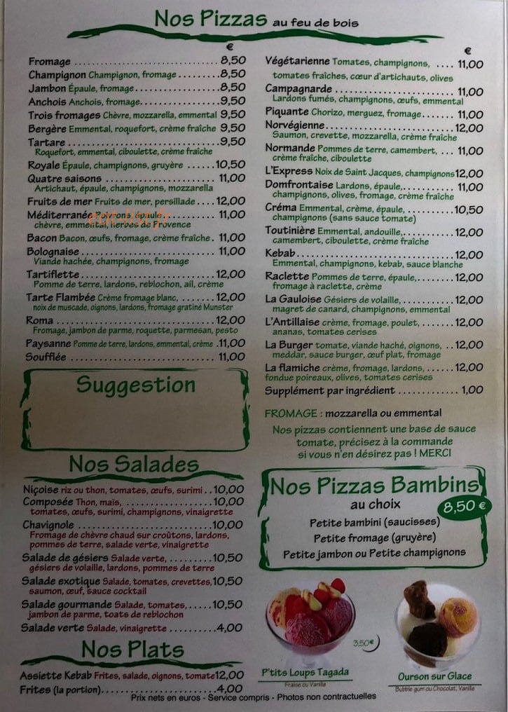 L'Express Pizza — carte page 2
