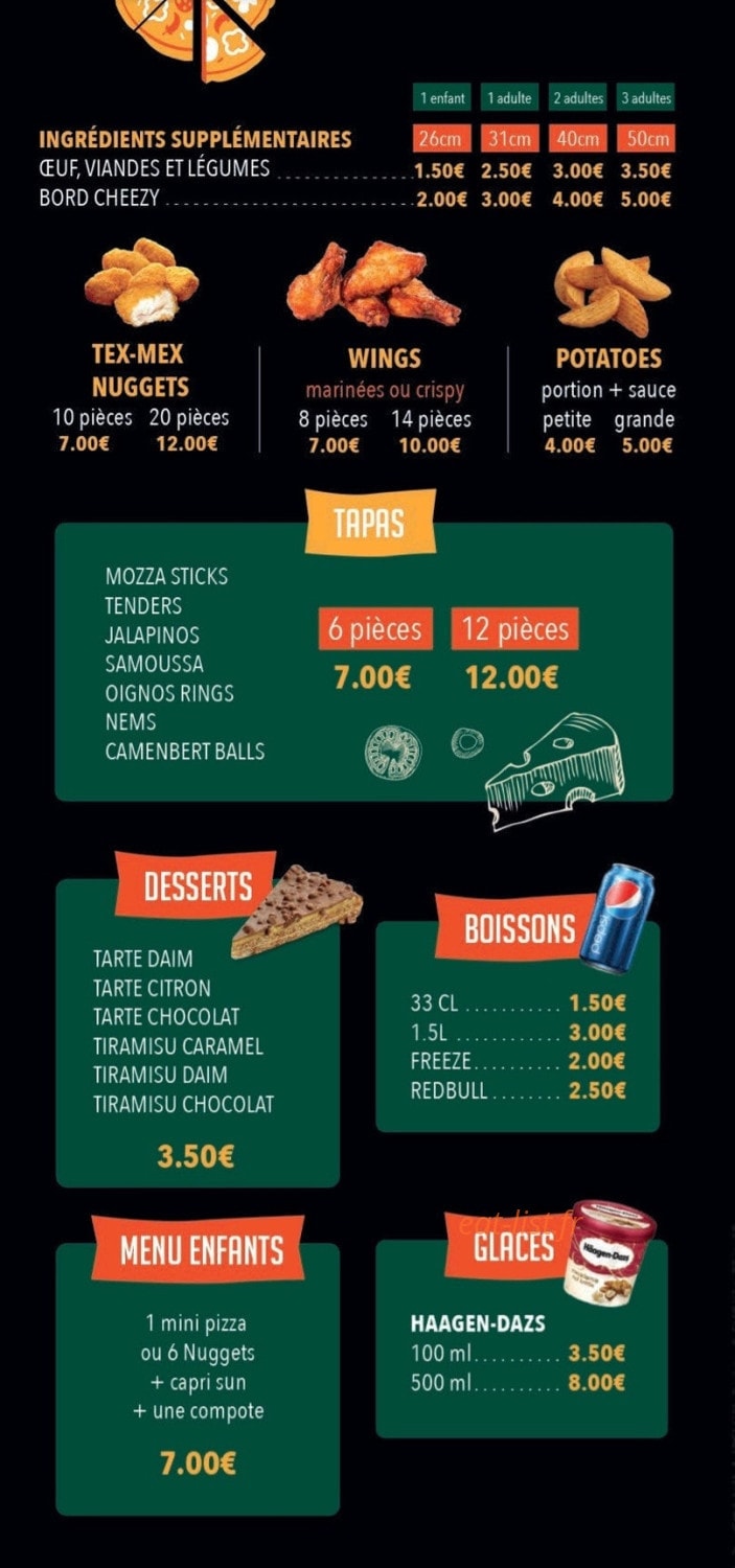 Pizza Land — carte page 4