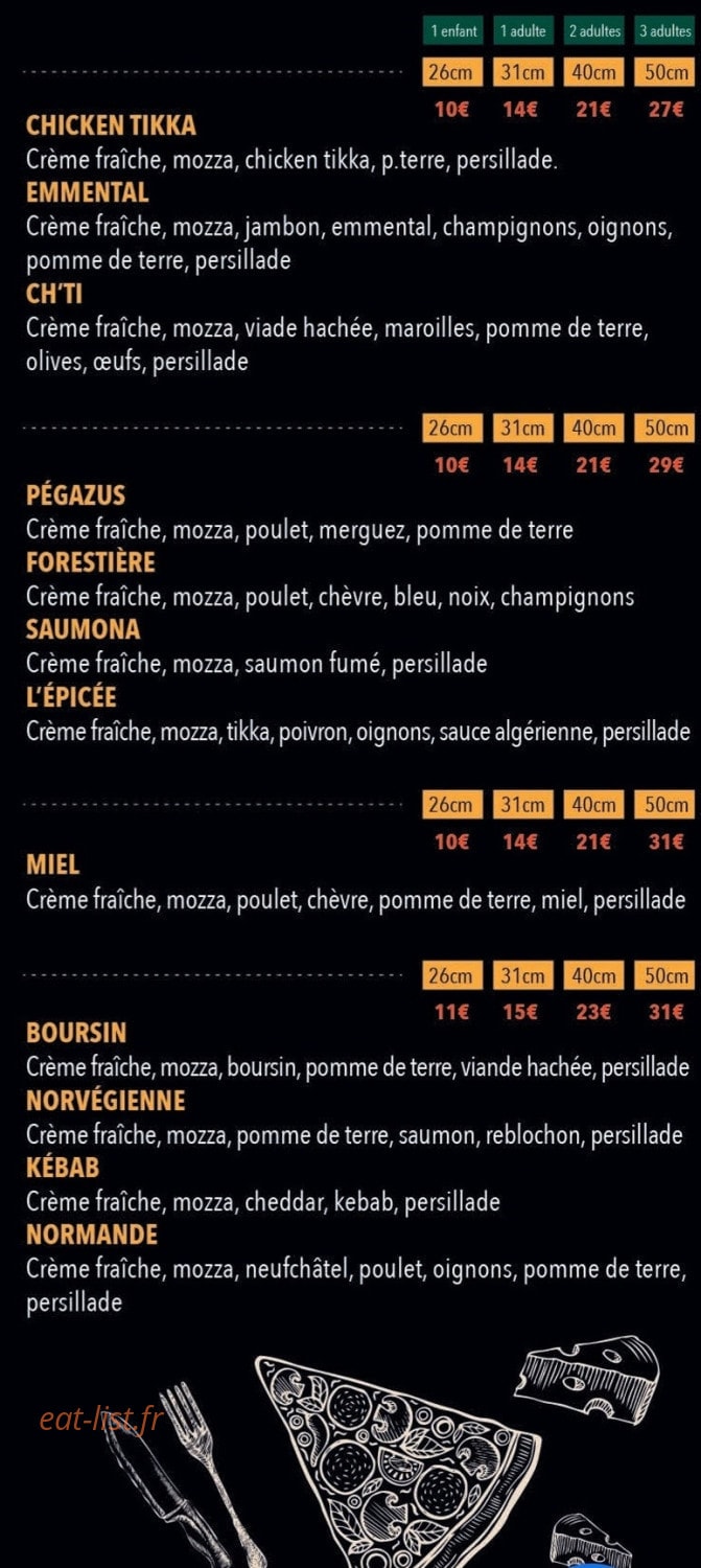Pizza Land — carte page 3