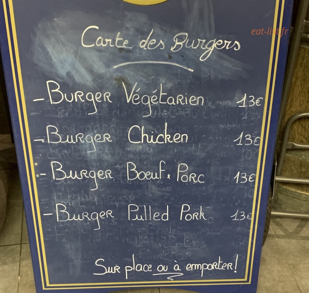 La Barrique à Mousse — carte page 1