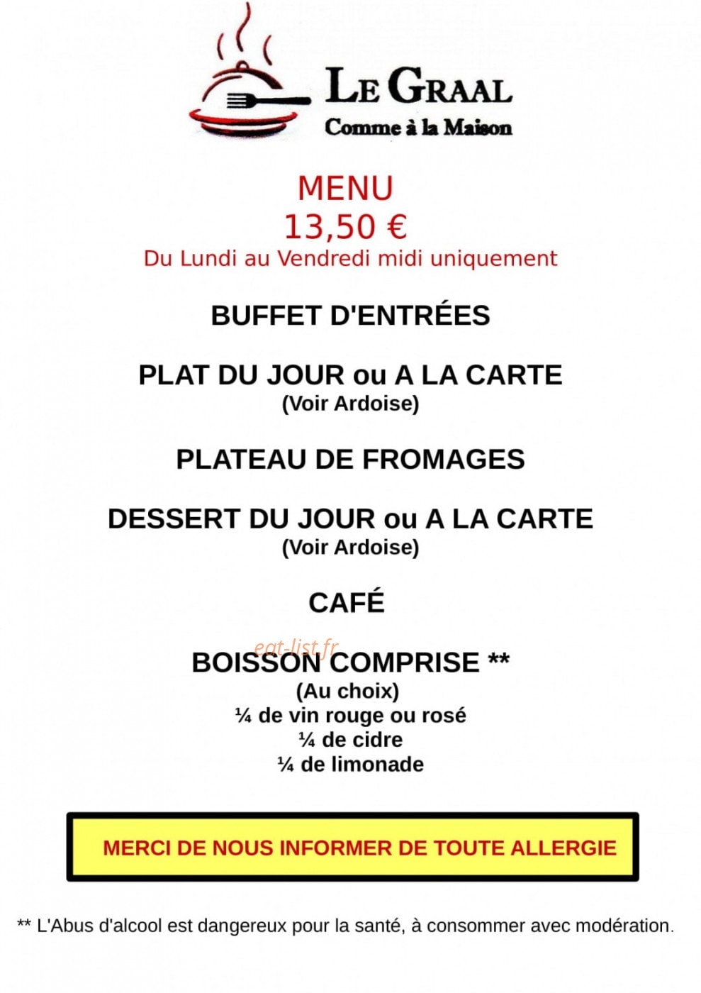 Le Graal — carte page 1