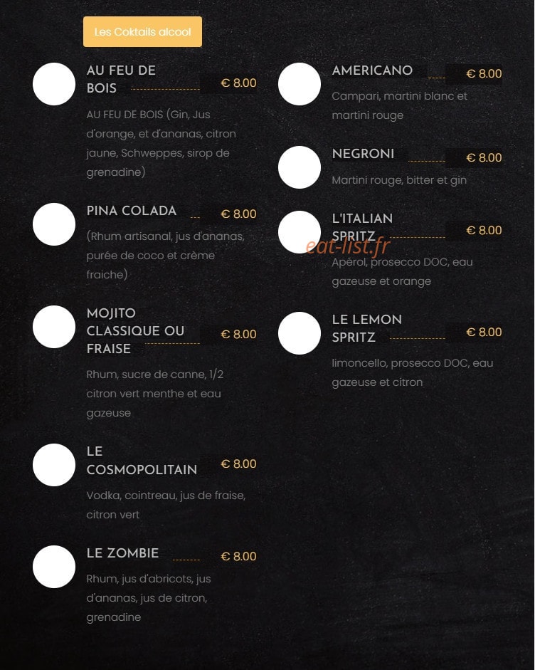 Au feu de bois — carte page 14