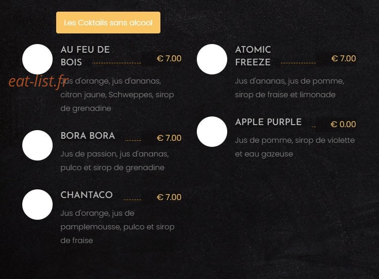 Au feu de bois — carte page 15