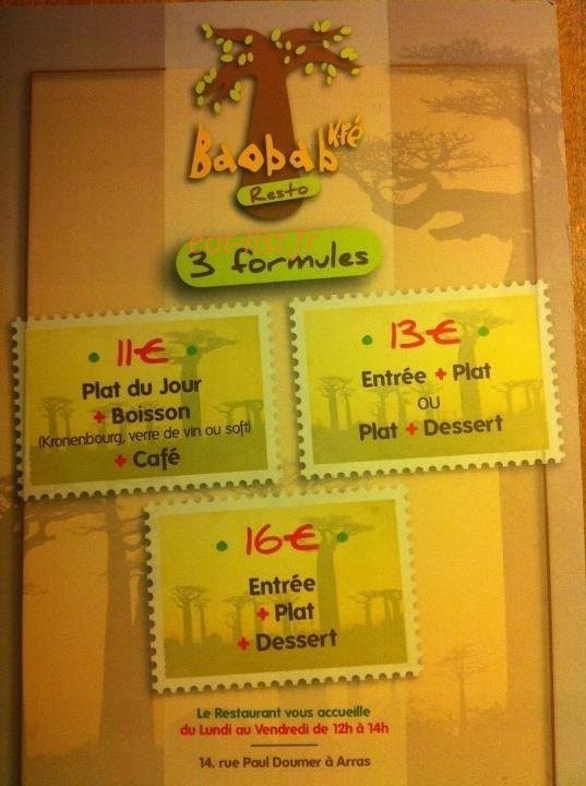Baobab kfé — carte page 2