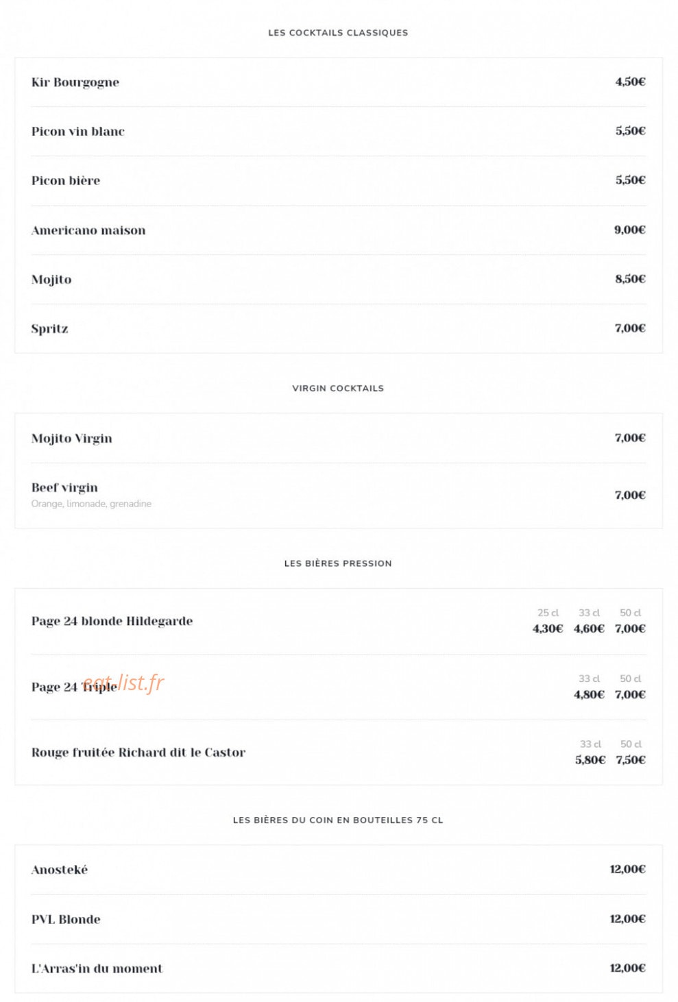 Beefplace — carte page 4
