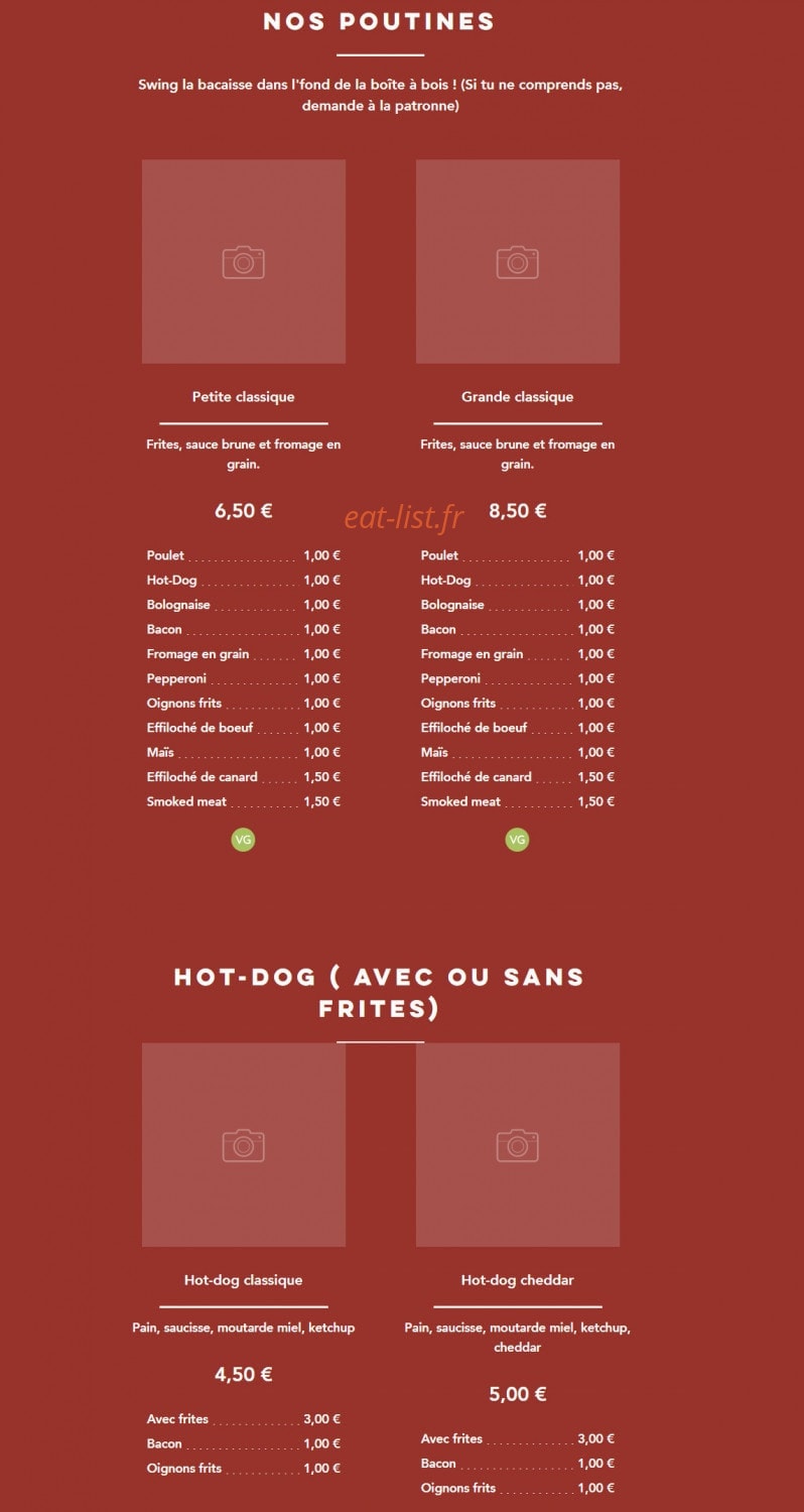 Canadian poutine — carte page 1