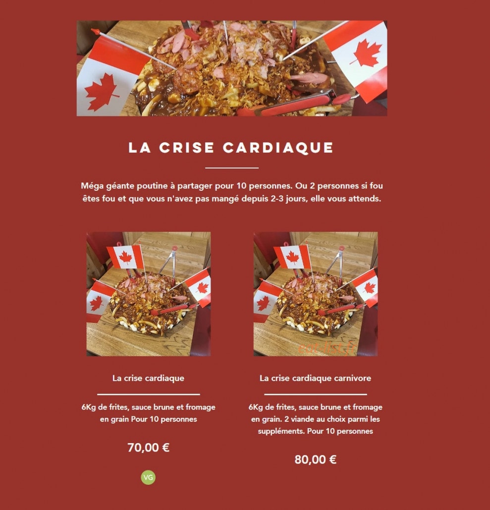 Canadian poutine — carte page 6