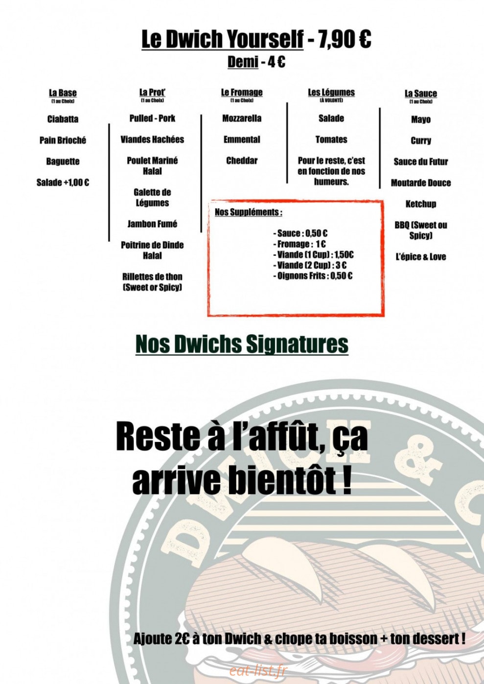 Dwich & Co — carte page 3