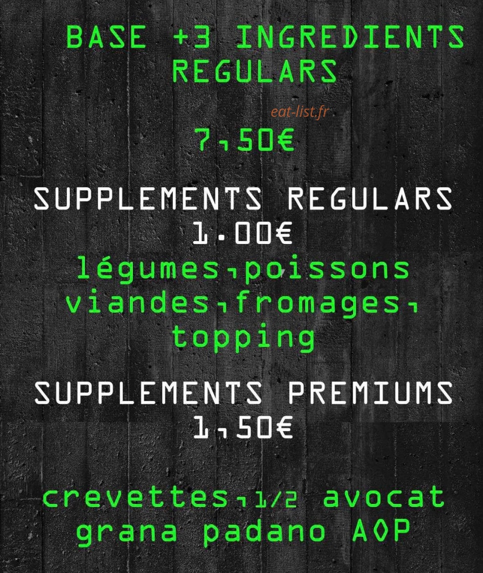 Fresh salad — carte page 1