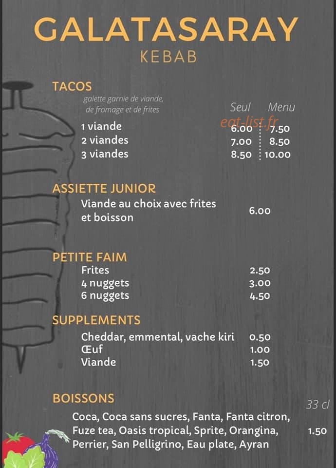 Galatasaray kebab — carte page 2