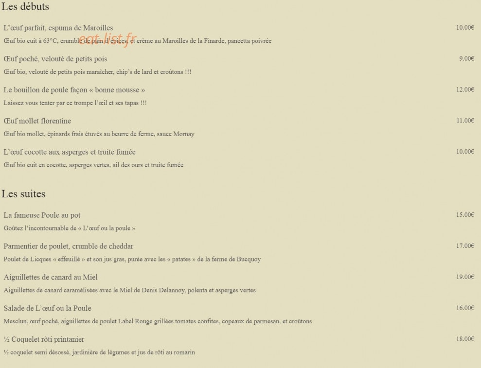 l'oeuf ou la poule — carte page 2