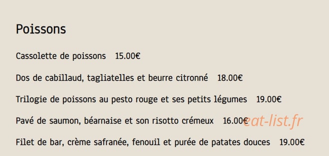La Cave des Saveurs — carte page 3