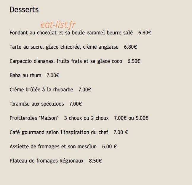 La Cave des Saveurs — carte page 4