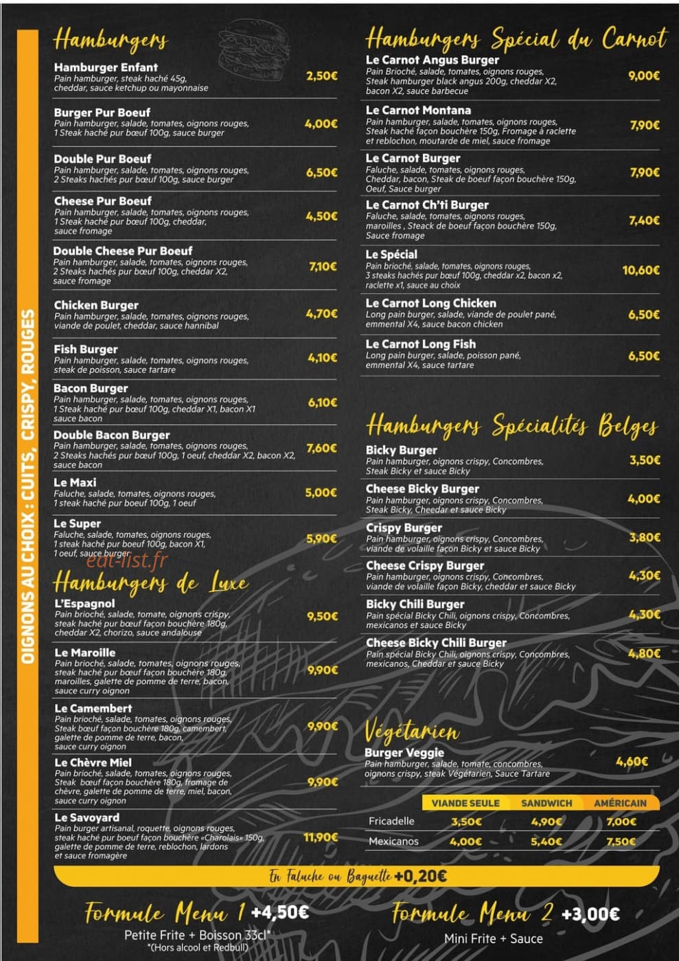 La friterie du Carnot — carte page 3