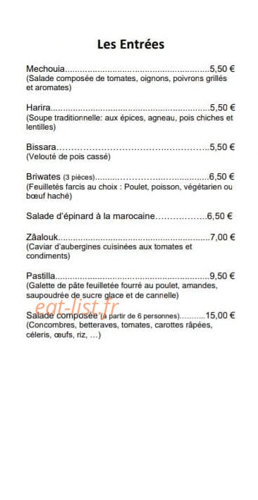 La Table De Marrakech — carte page 2