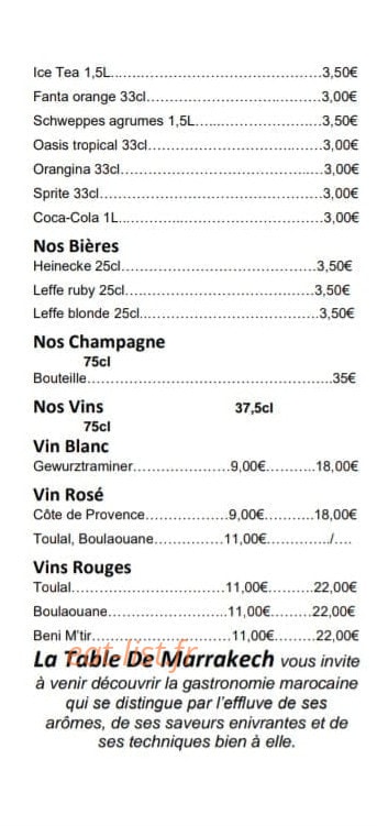 La Table De Marrakech — carte page 5