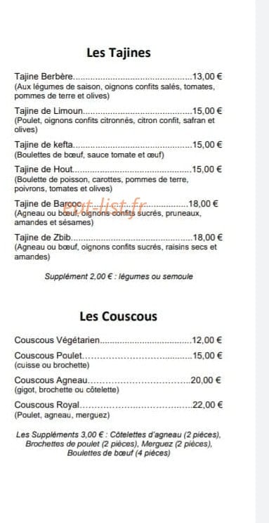 La Table De Marrakech — carte page 3