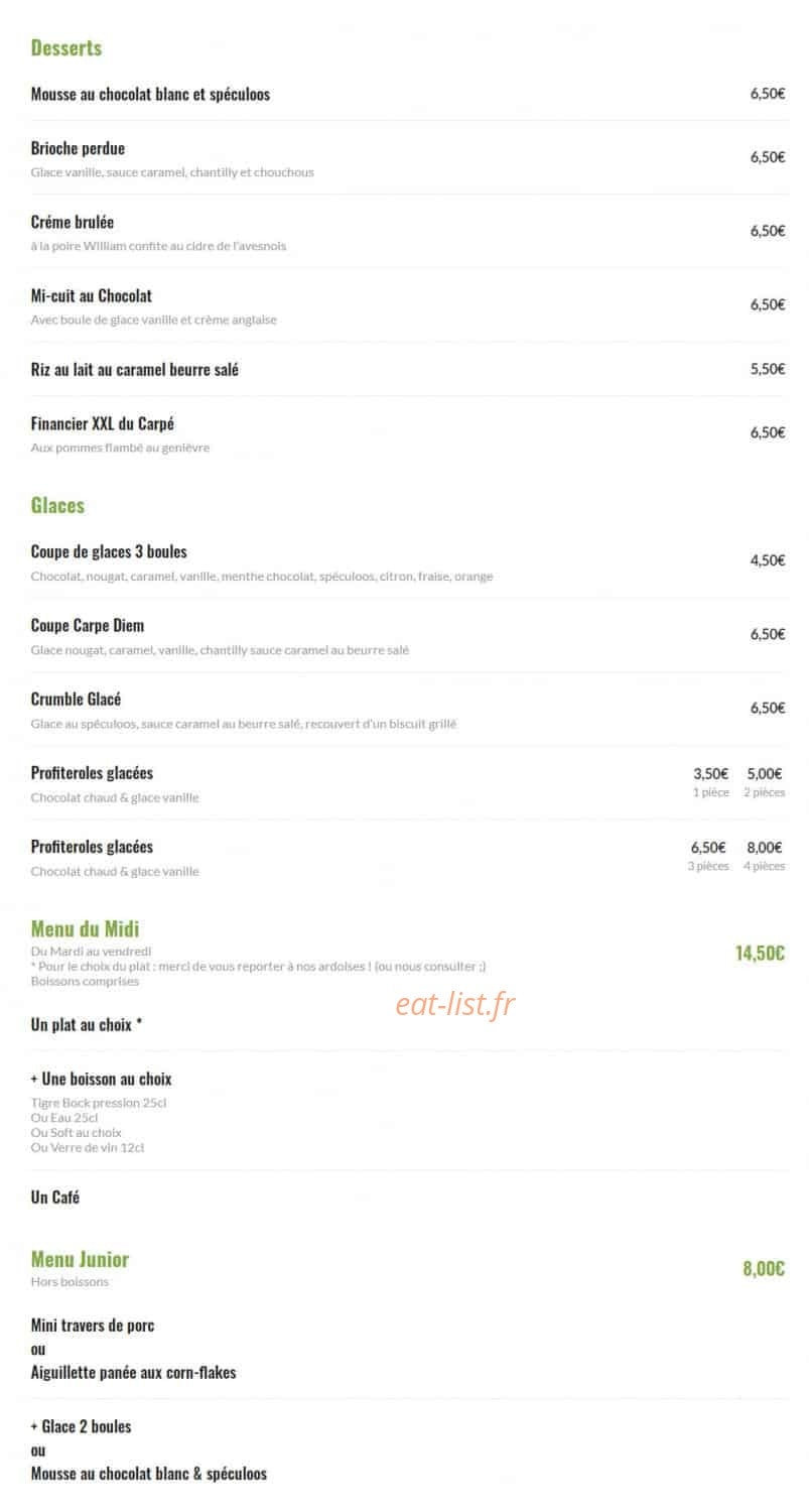 Le carpe diem — carte page 4