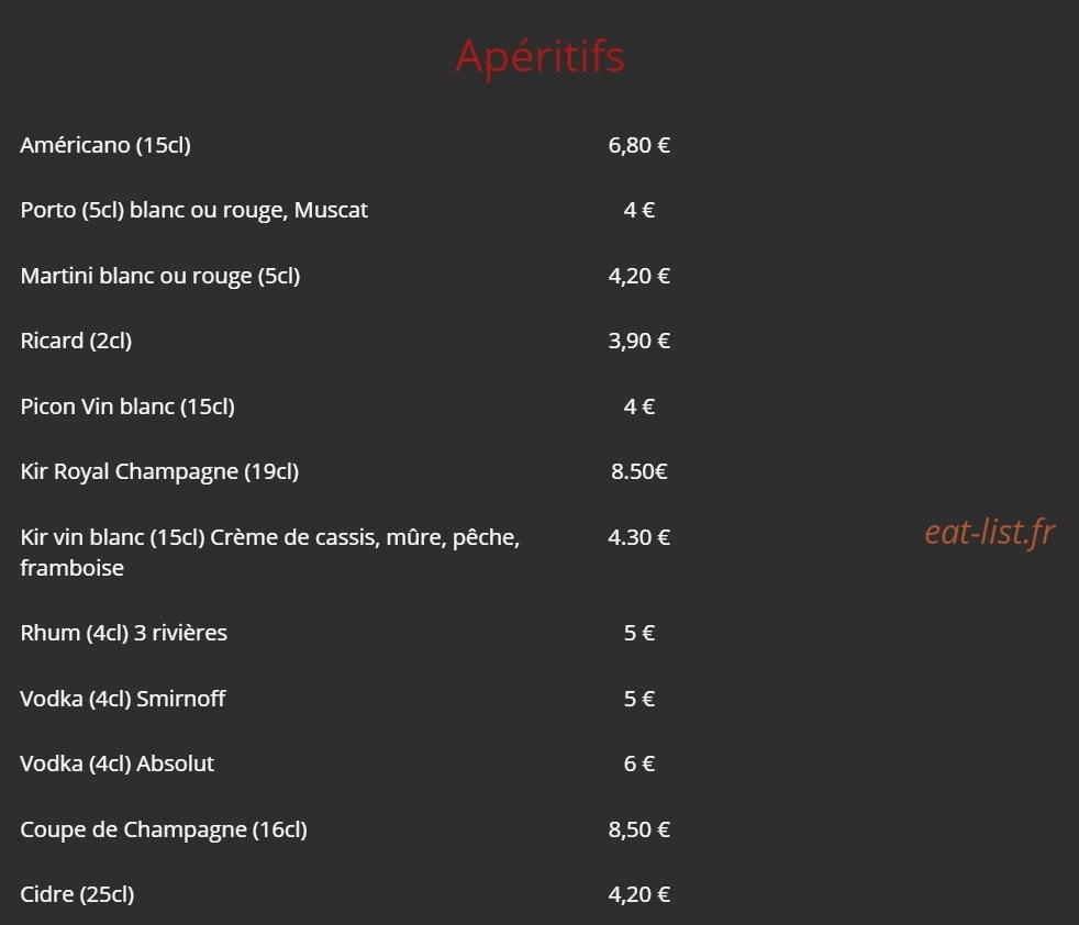 Le comptoir des halles — carte page 4