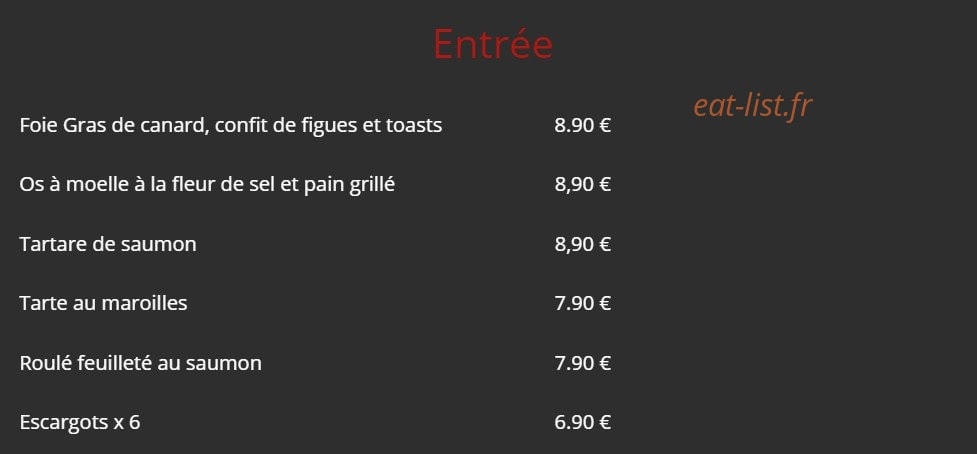 Le comptoir des halles — carte page 1