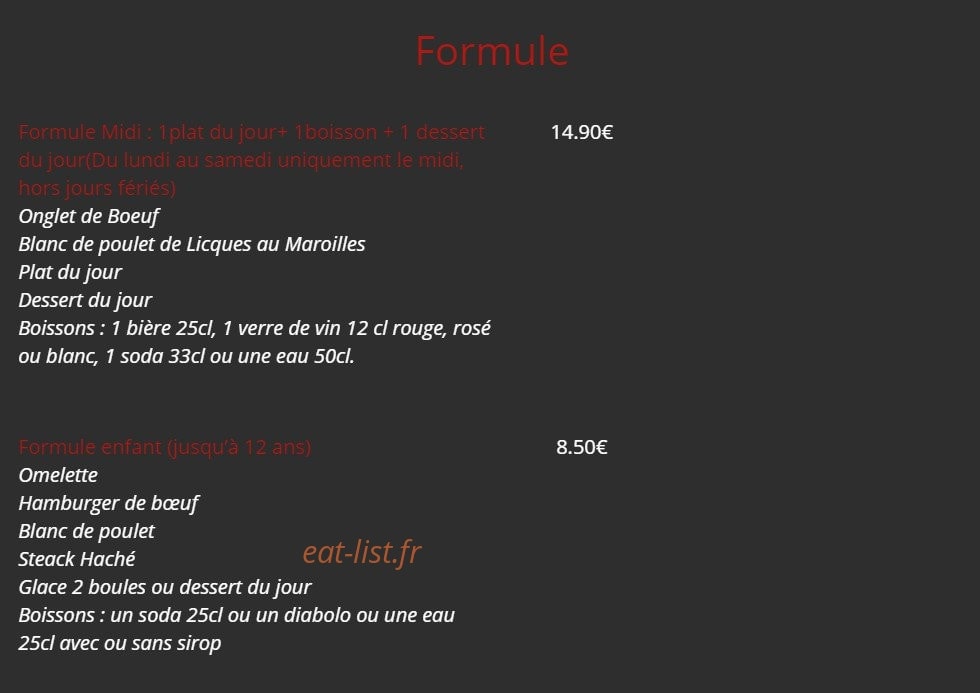 Le comptoir des halles — carte page 3