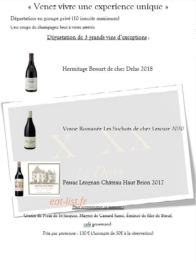 Le Divin — carte page 2