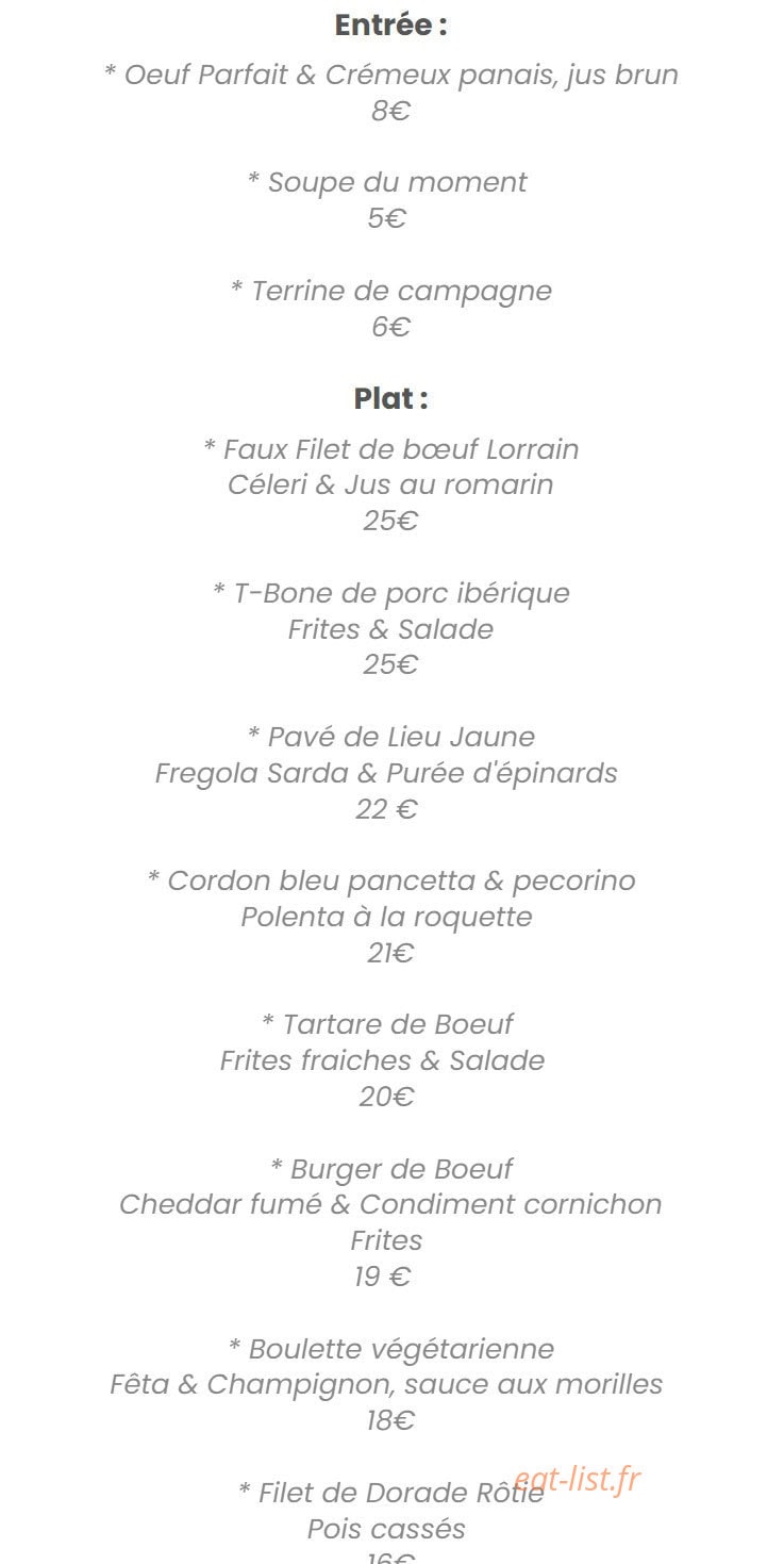 Le Madrigal — carte page 1