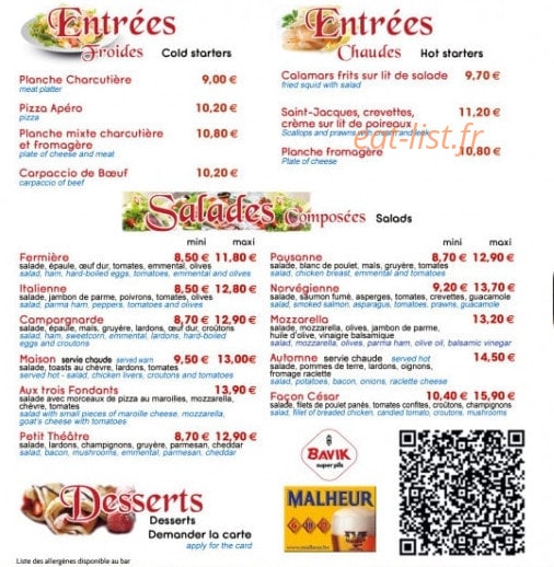 Le Petit Théâtre — carte page 1