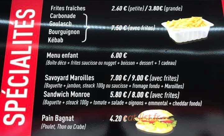 Le roi de la frite — carte page 4