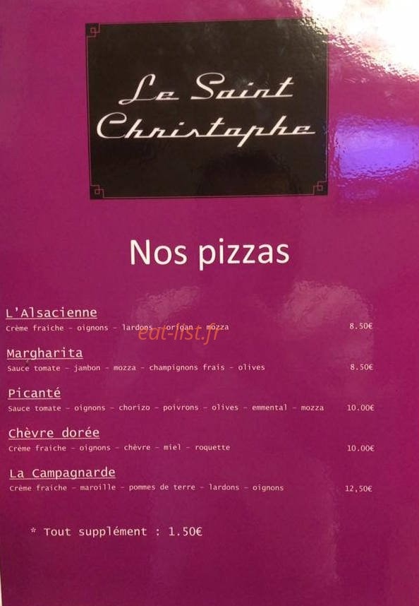 Le Saint Christophe — carte page 2