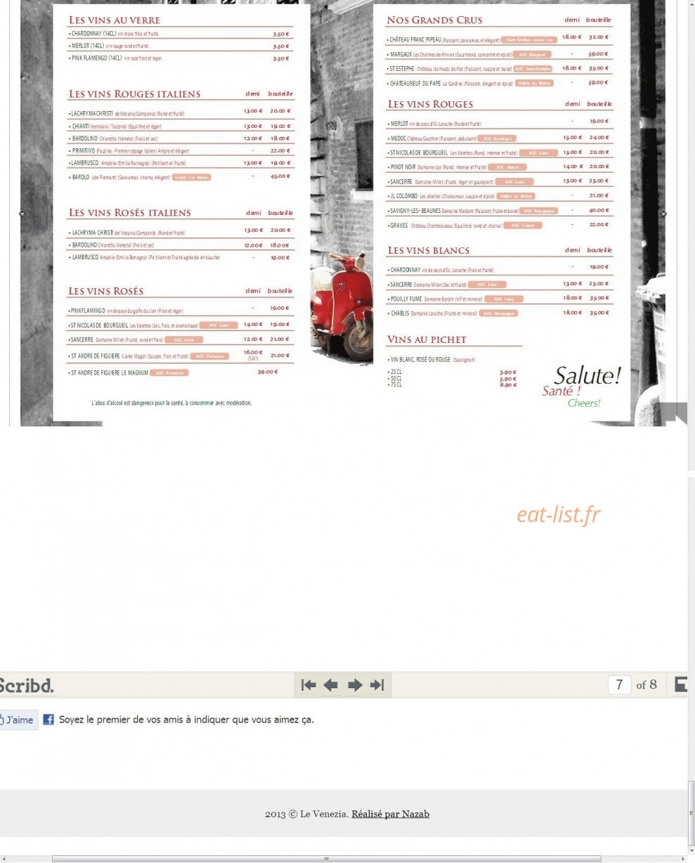 Le Venezia — carte page 12