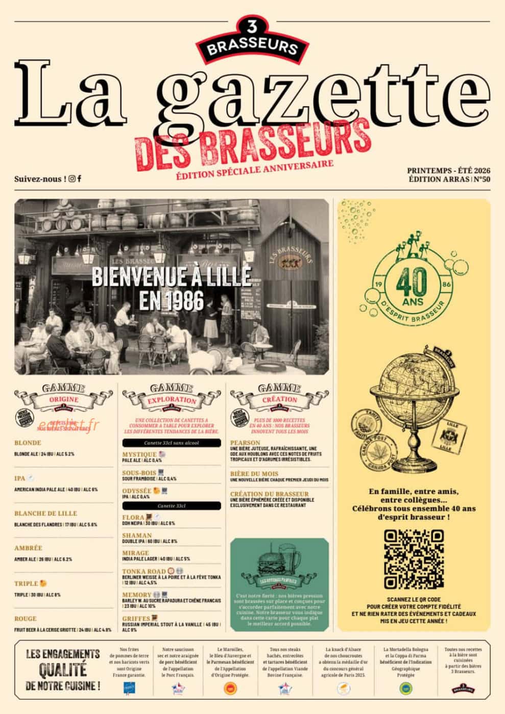 Carte et menu