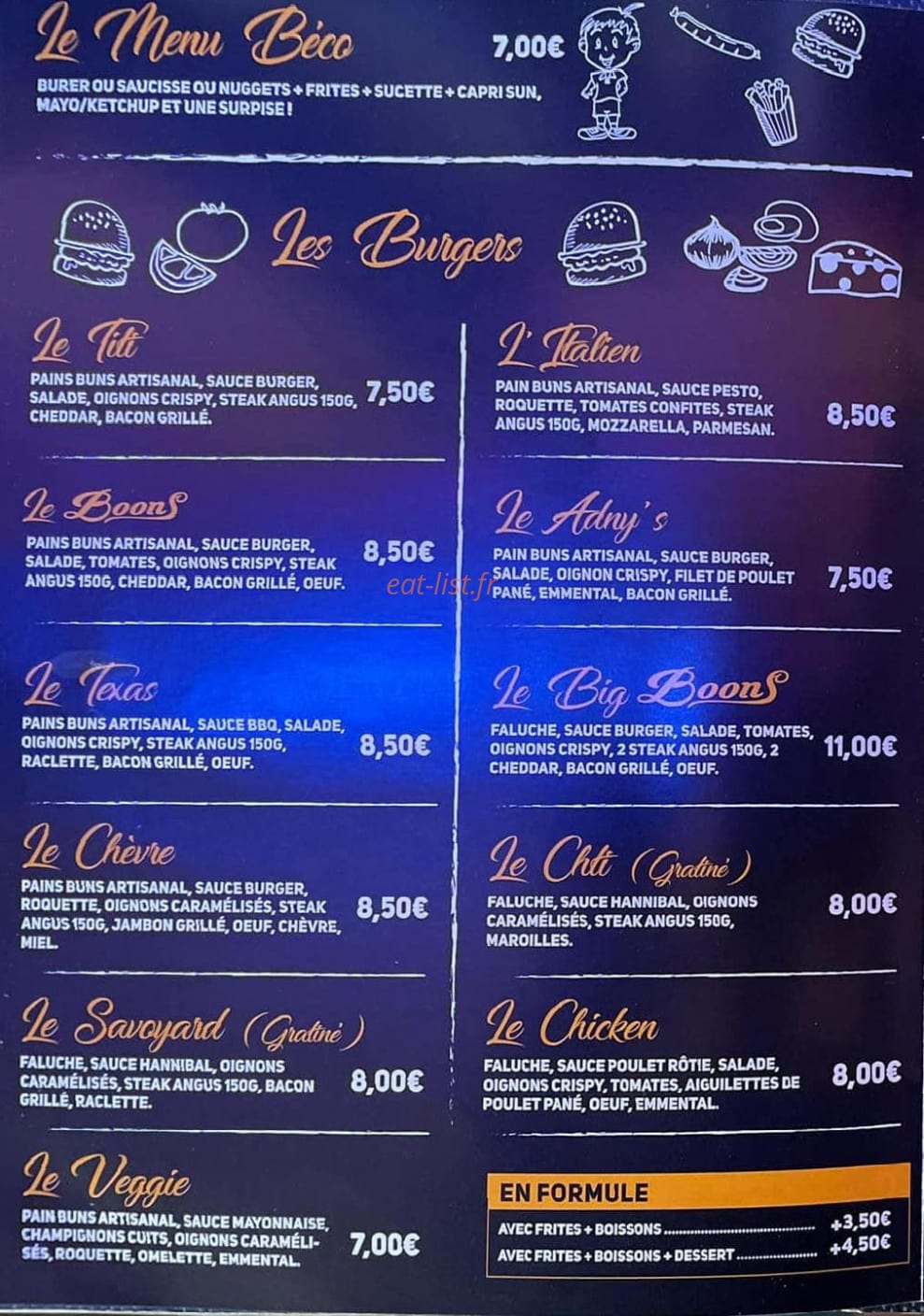 O’Boons — carte page 4