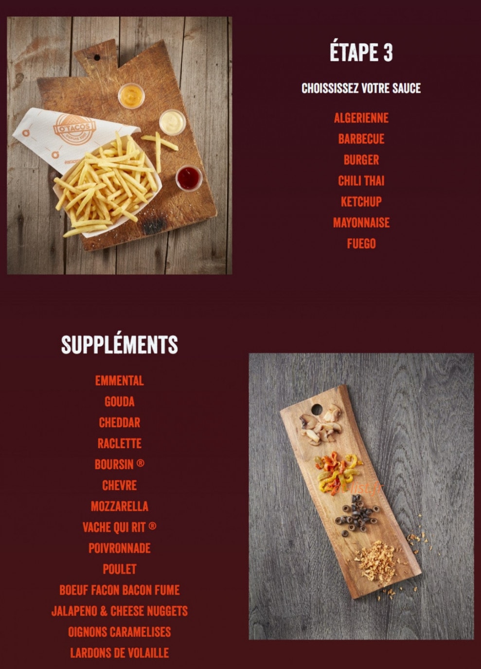 O'tacos — carte page 2