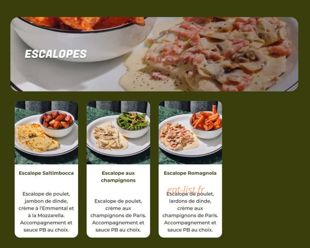 PB Poulet Braisé — carte page 9