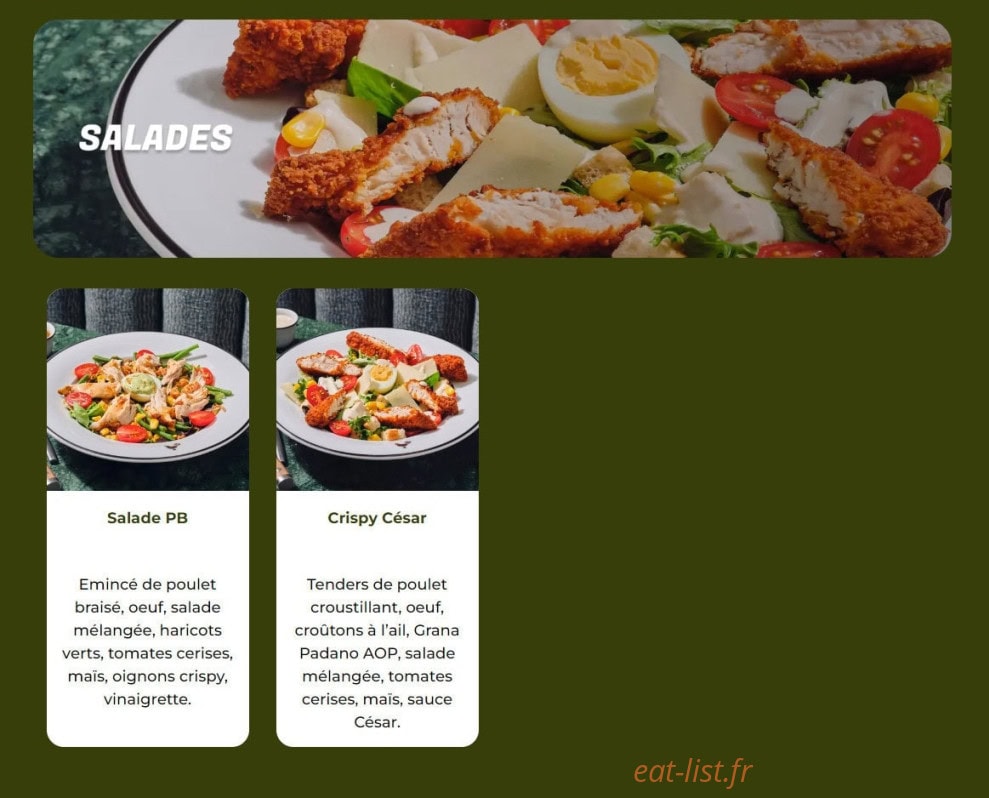 PB Poulet Braisé — carte page 7