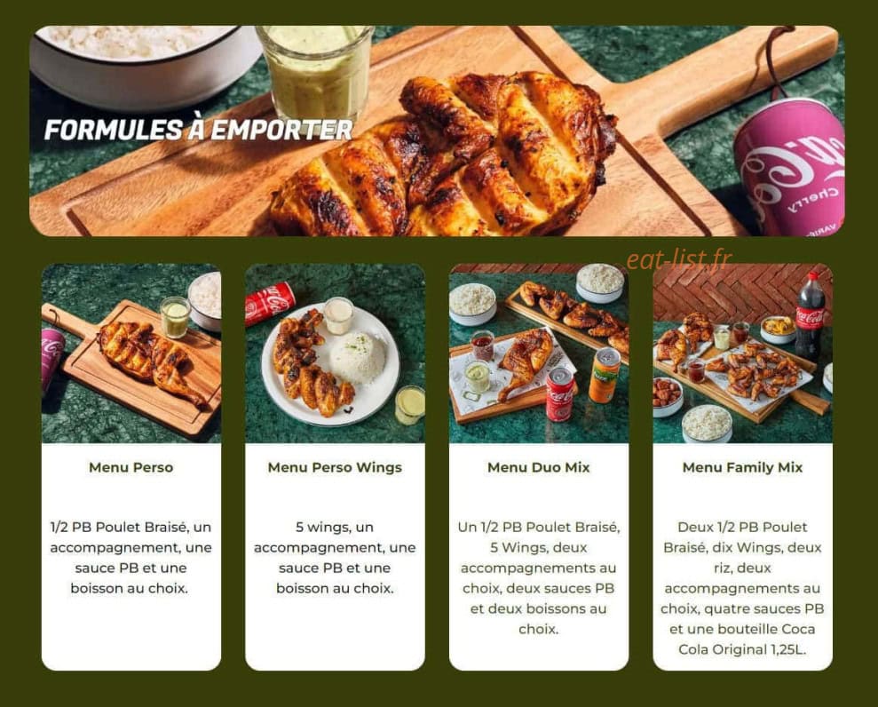 PB Poulet Braisé — carte page 1