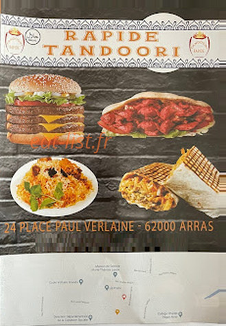 Rapid Tandoori — carte page 1