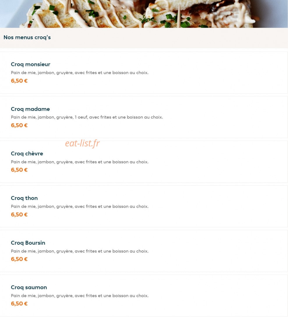 Regal Snack — carte page 2