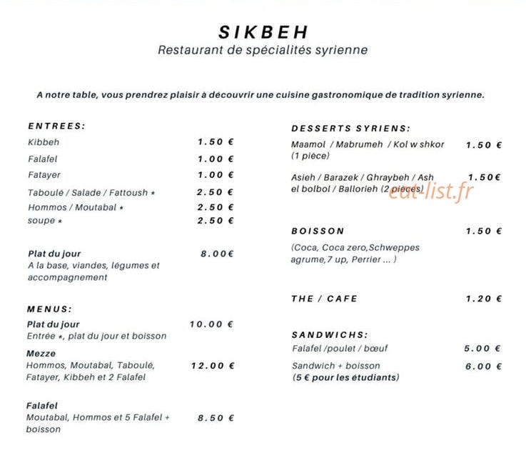 Sikbeh — carte page 1