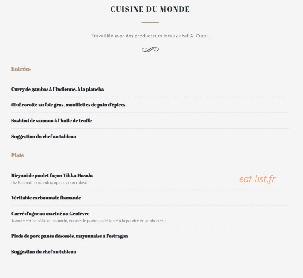 The French House — carte page 9