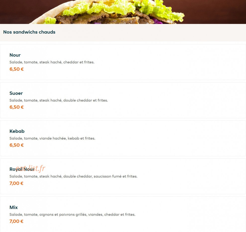 Top pizza — carte page 11