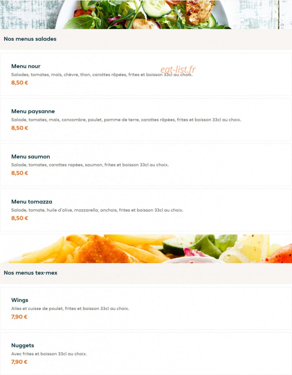 Top pizza — carte page 5