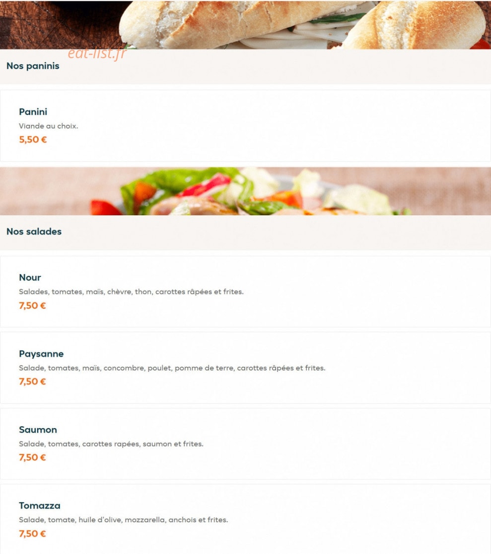 Top pizza — carte page 14