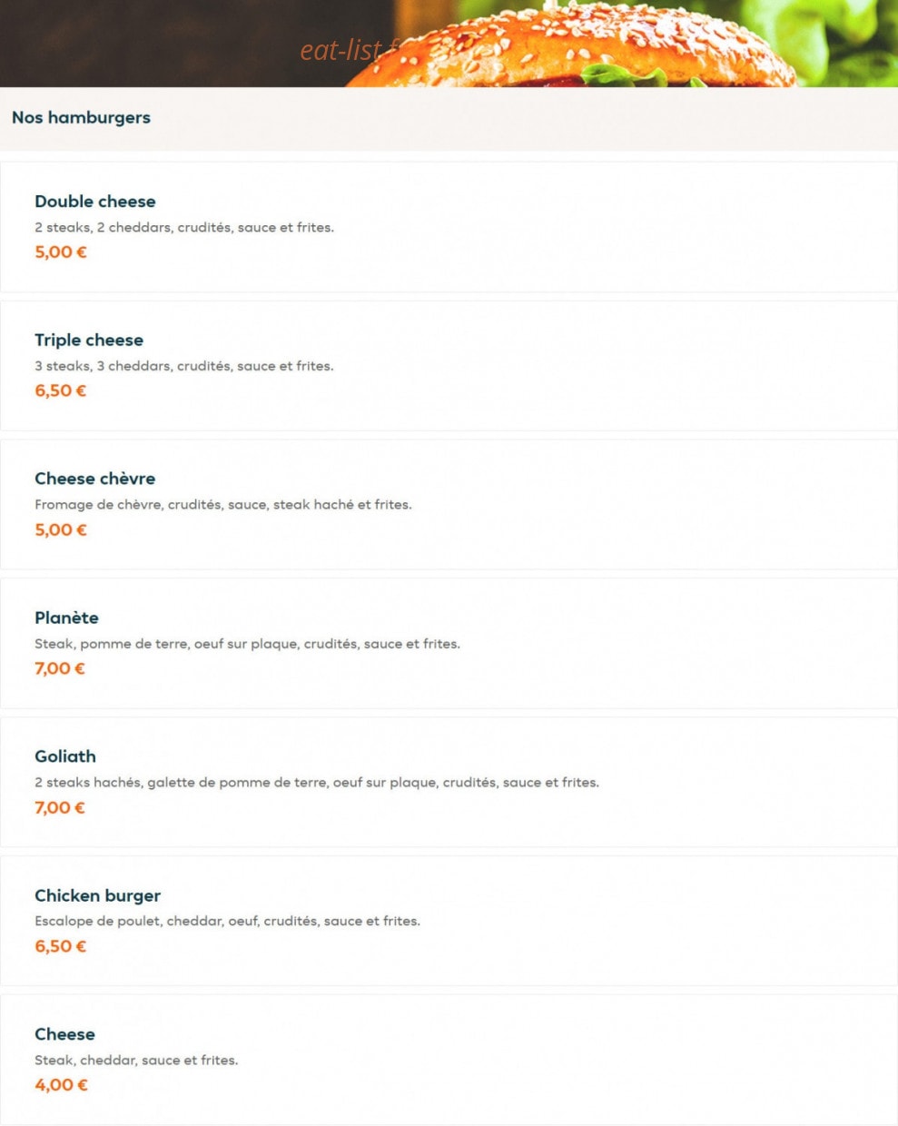 Top pizza — carte page 10
