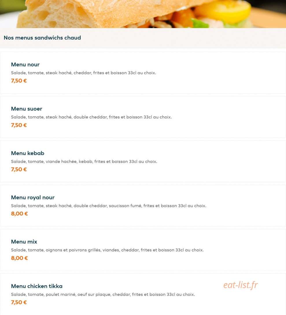 Top pizza — carte page 3