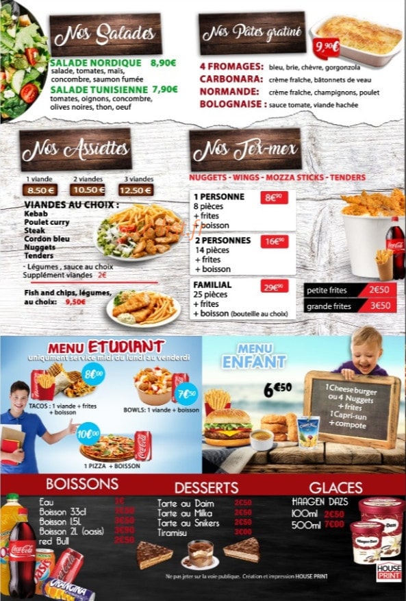 Andiamo Pizza — carte page 4